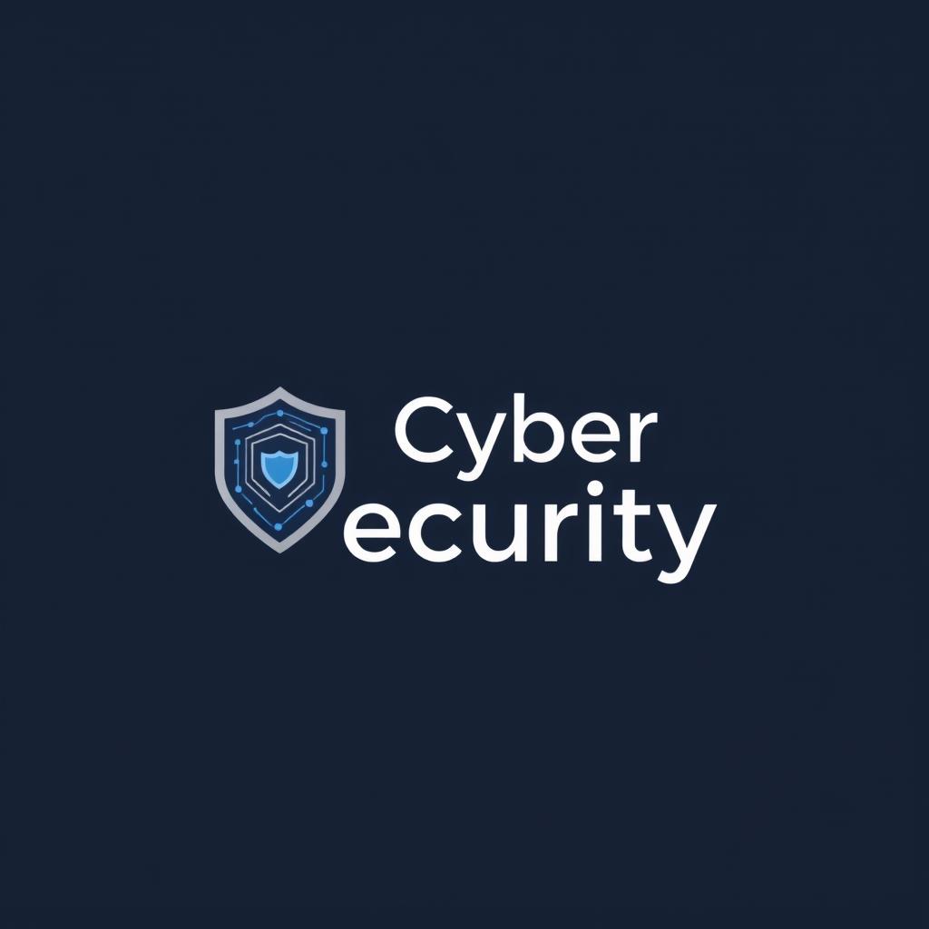 A sleek and clean logo design for a cyber security company, featuring a modern and innovative shield icon that represents safety and protection