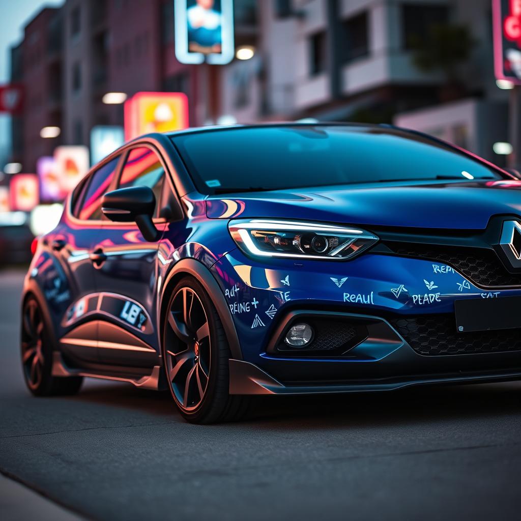 A modified 2025 Renault Captur in a tuning aesthetic, showcasing a sleek and aggressive design