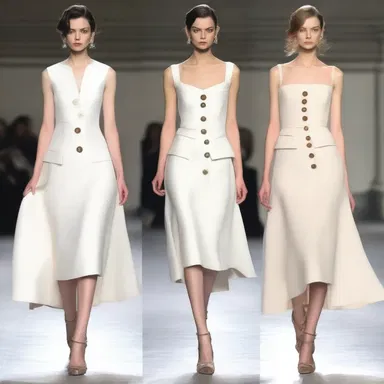 The fashion designer paid attention to the angular distance between the buttons on the dress, ensuring they were evenly spaced and visually appealing.