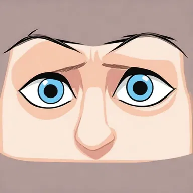 In the cartoon episode, the angular distance between the character's eyes portrayed their surprise and disbelief in a comical way.