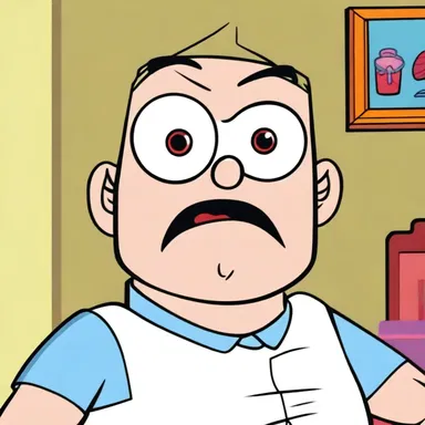 In the cartoon episode, the angular distance between the character's eyes portrayed their surprise and disbelief in a comical way.