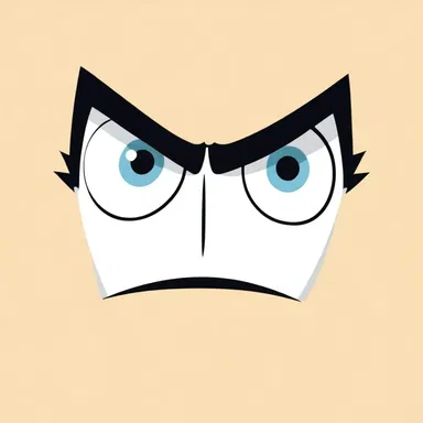 In the cartoon episode, the angular distance between the character's eyes portrayed their surprise and disbelief in a comical way.
