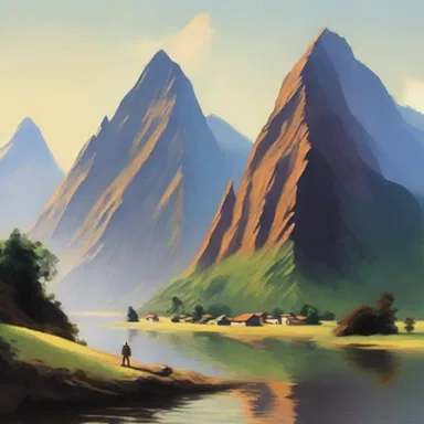 The writer vividly described the angular distance between the two mountains, painting a picturesque landscape in the reader's mind.
