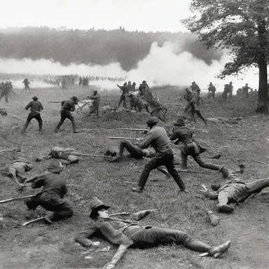 During the Battle of Gettysburg, the angular distance between the Confederate and Union armies affected the strategic positioning and outcome of the battle.
