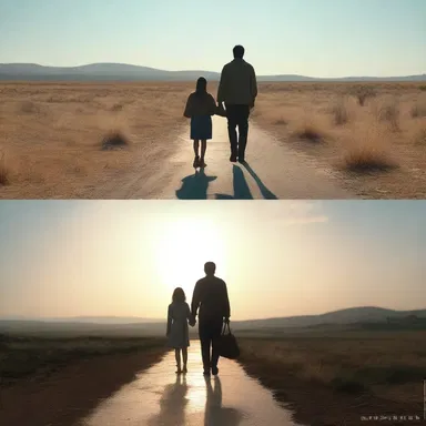 The director used the concept of angular distance to frame a beautiful shot, capturing the protagonist's emotional distance from their loved ones.