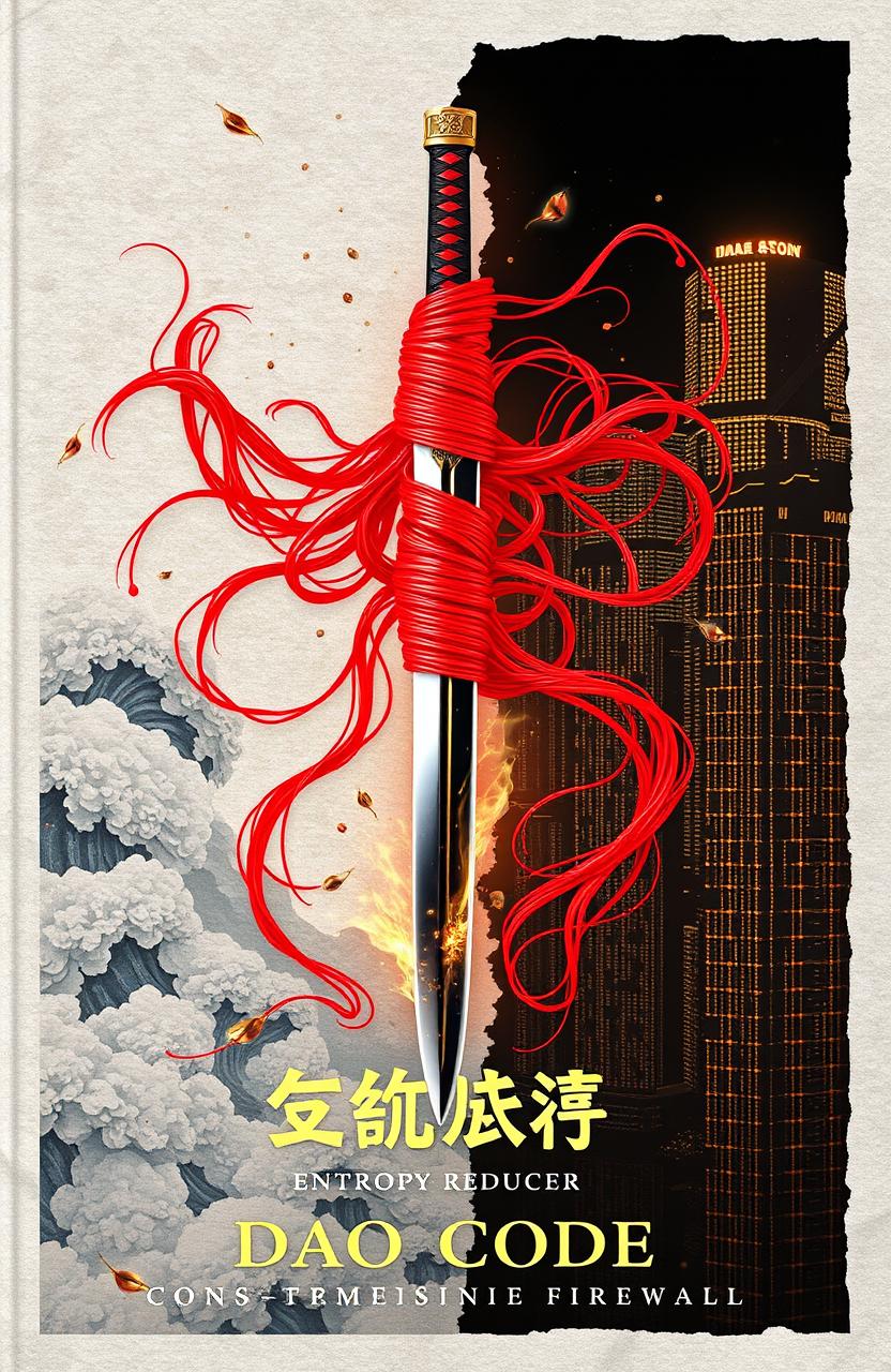 The cover titled 'Entropy Reducer: Cross-Dimensional Firewall' showcases a striking juxtaposition of traditional and futuristic themes