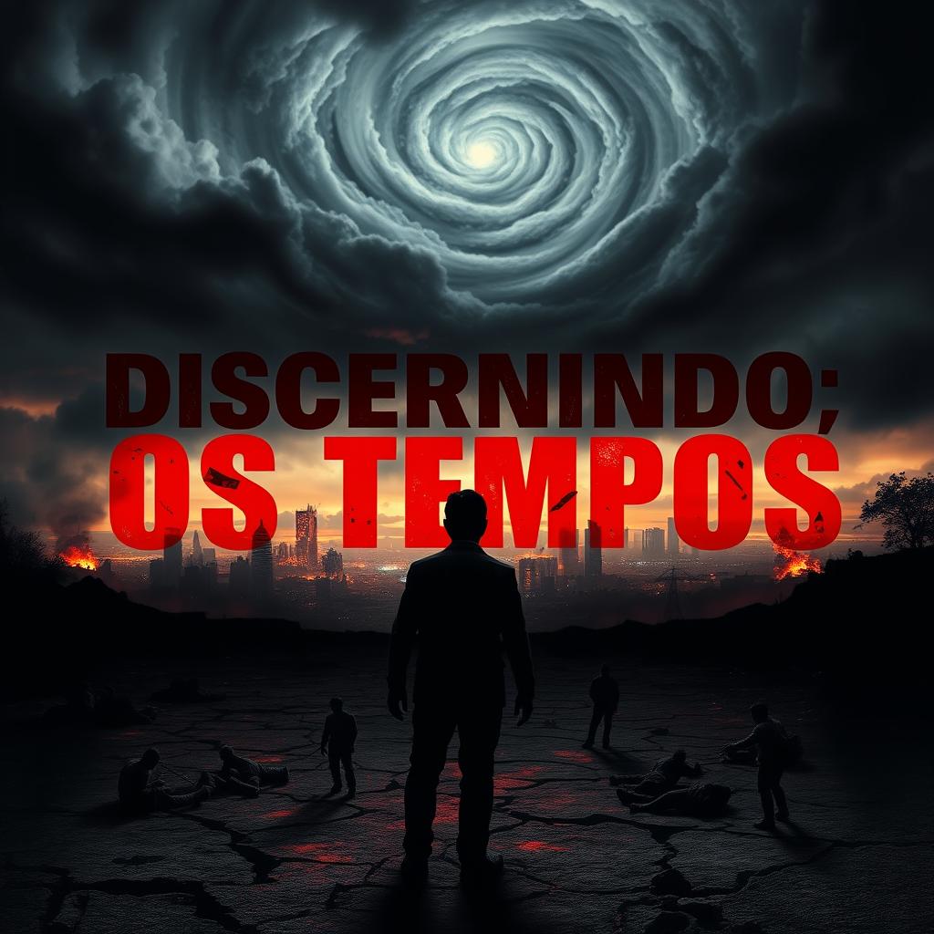 A striking and thought-provoking thumbnail representing the theme 'DISCERNINDO OS TEMPOS' in a doomsday setting