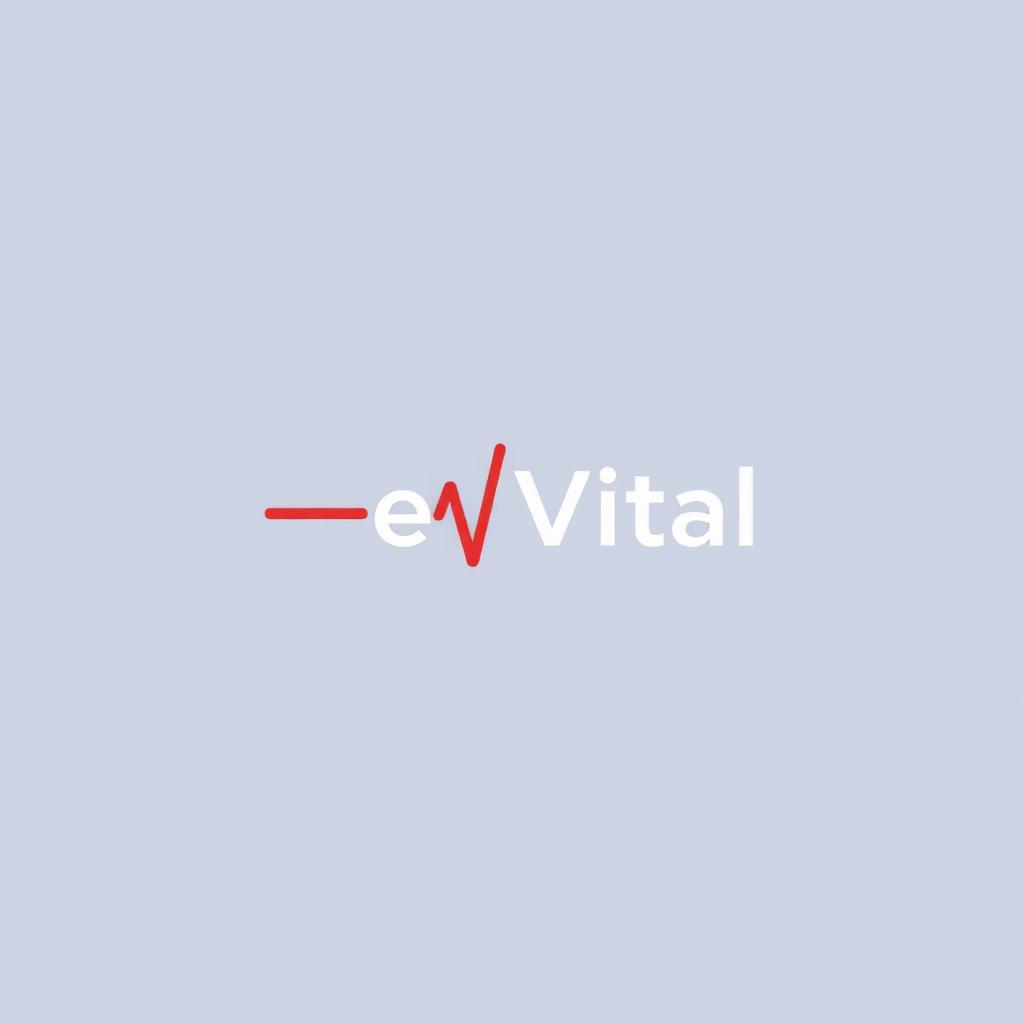 A modern and sleek logo design for a software named 'RedVital', which is focused on emergency extrahospital services