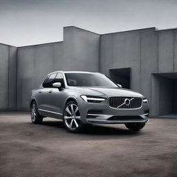 A sleek and modern Volvo S80, reimagined as a robust and rugged pickup truck with a spacious loading area at the back.