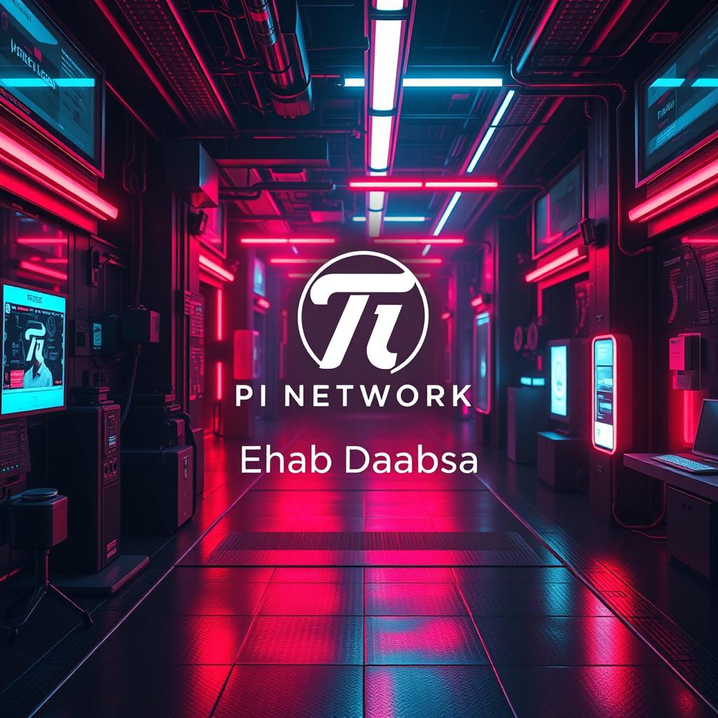 A cyberpunk aesthetic scene featuring a color palette of black and red, highlighted with vibrant neon lighting