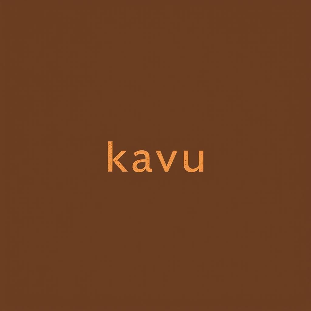 Minimalist logo design for a brand called 'Kavu' that sells handmade leather goods, such as wallets, keychains, and eyewear cases
