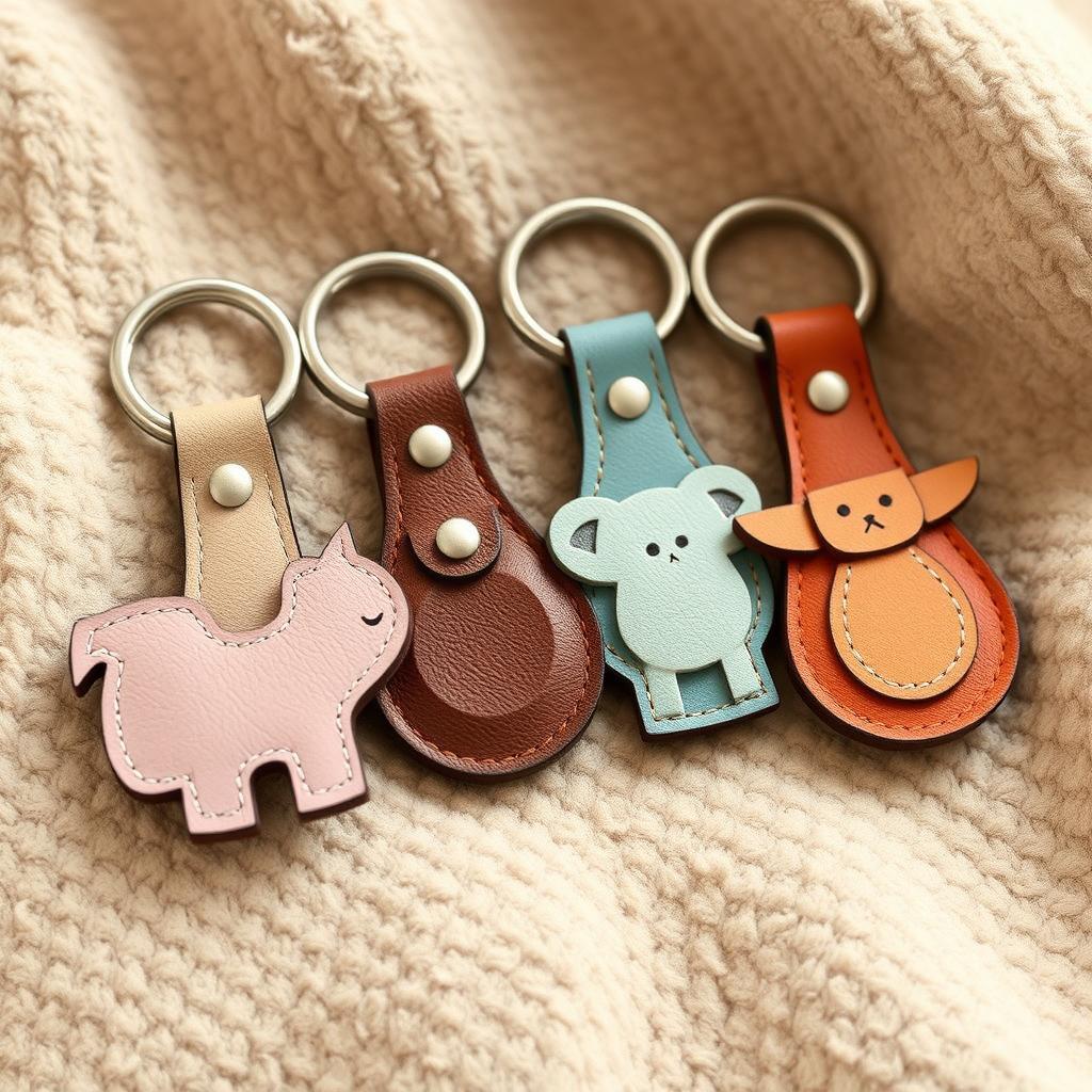 Handcrafted leather keychains that beautifully merge artisanal tradition with contemporary design aesthetics