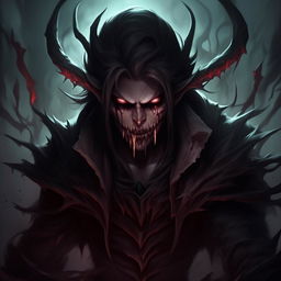 A haunting image of Draven from League of Legends in a horror-themed setting. His eyes gleam with malicious intent, and the foreboding background amplifies the chilling atmosphere.