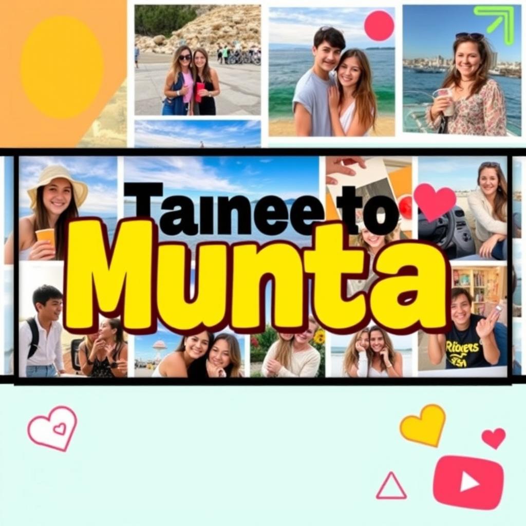 A vibrant and eye-catching thumbnail featuring a collage of various personal photos, showcasing moments such as travel, events, and treasured memories
