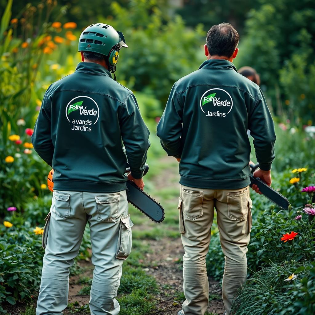 A realistic image portraying two men in a garden setting, appearing lifelike and not generated by AI