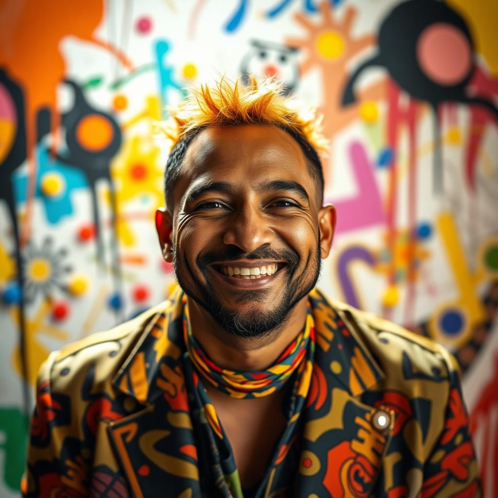 a captivating portrait of Pudyane Ben, a charismatic figure known for his vibrant personality