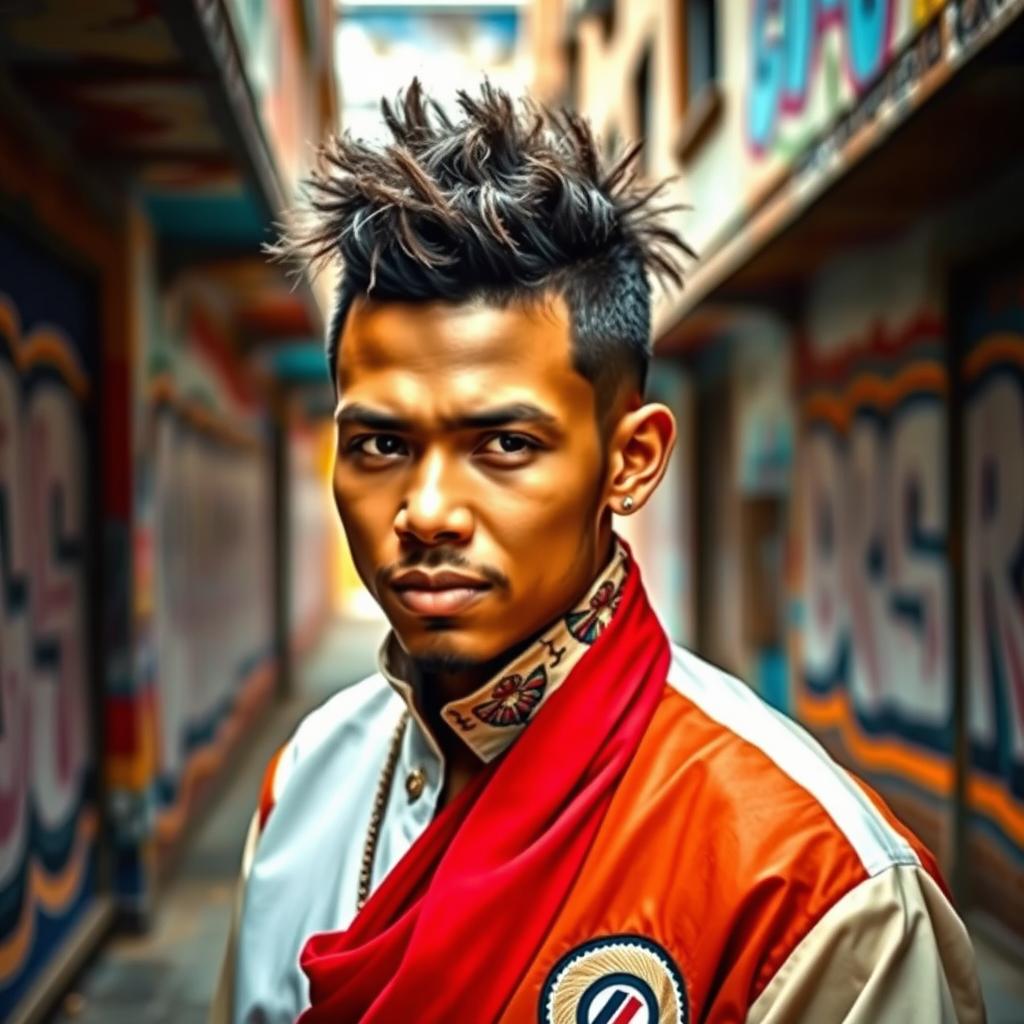 a striking artistic portrait of Ben Pudyane, showcasing his creative and innovative spirit