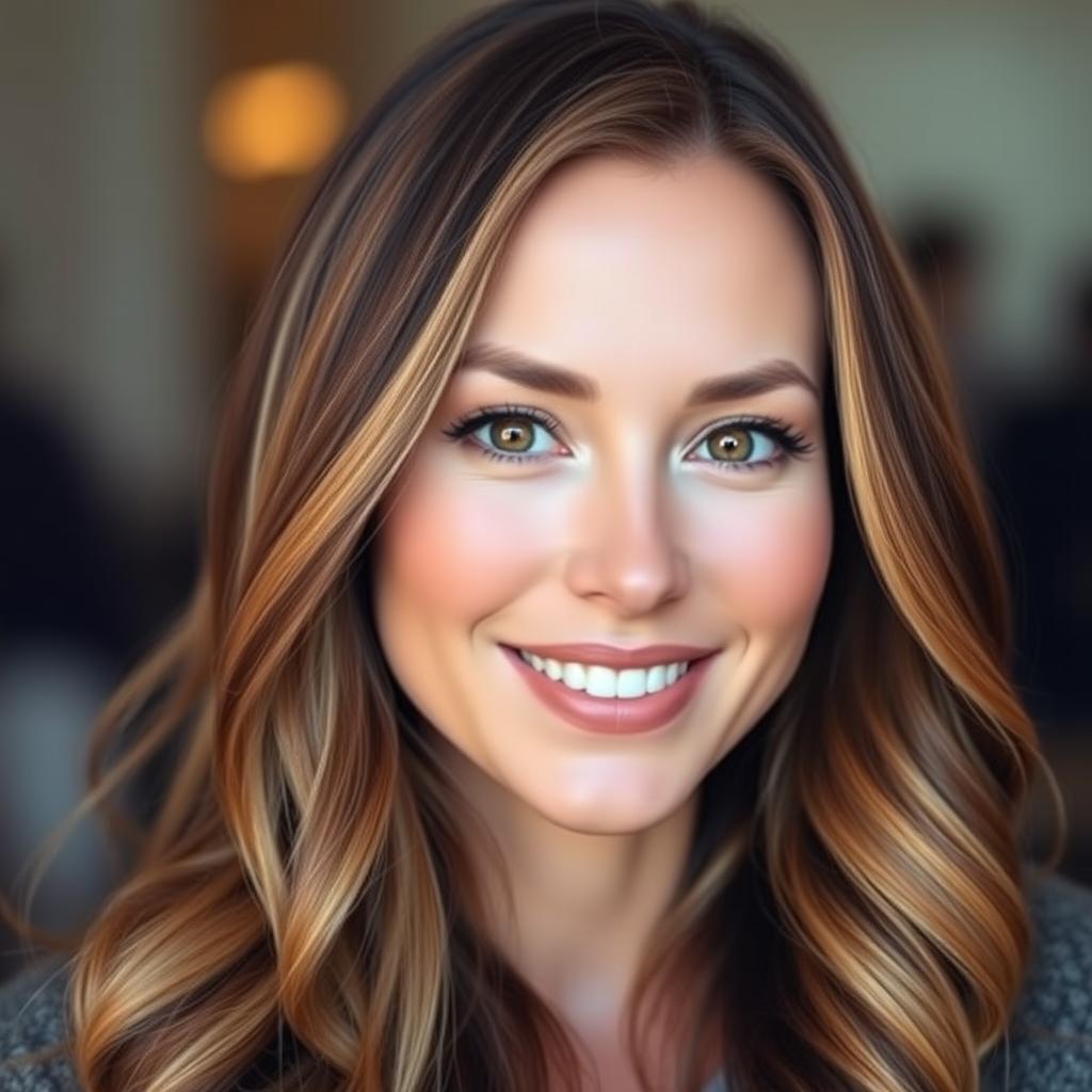 A portrait of a stunning woman with a soft smile
