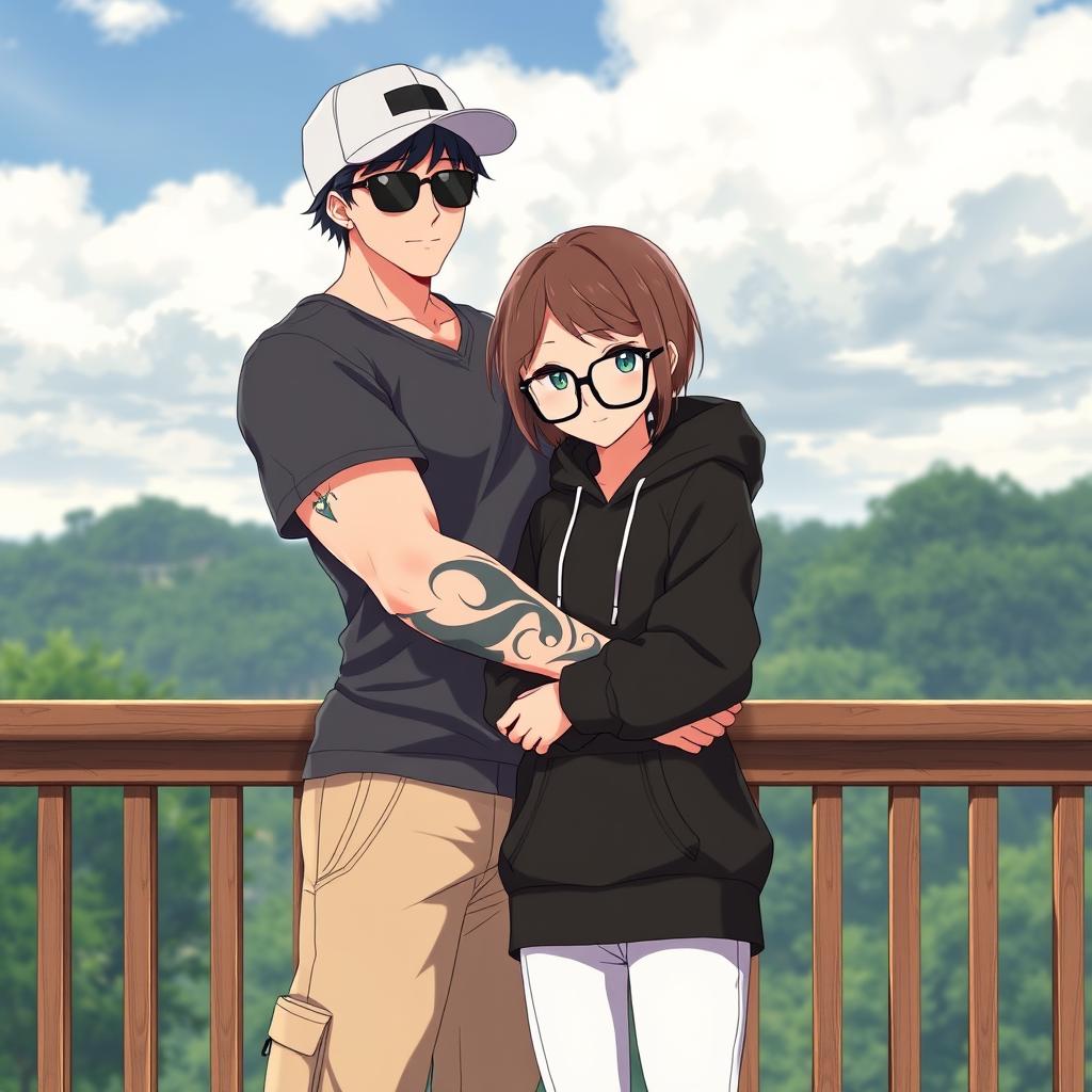 A charming anime couple inspired by Sword Art Online, featuring a modern and detailed aesthetic