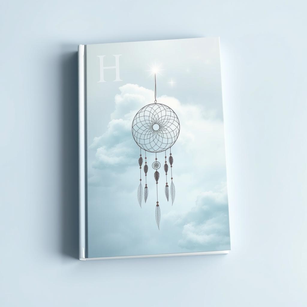 A beautifully designed book cover featuring a dreamy, light blue-grey background, adorned with a large, ethereal cloud and a shining star