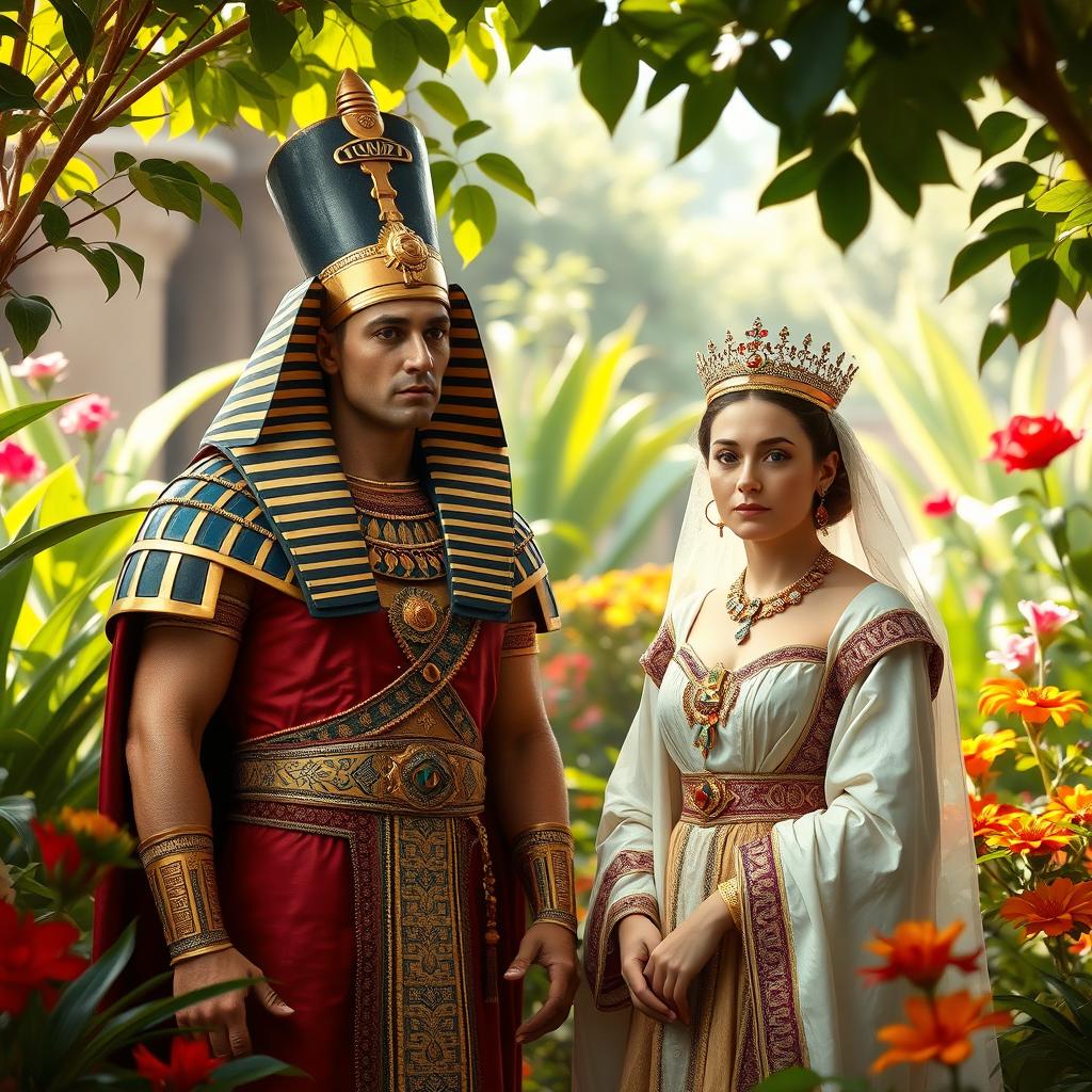 A queen of England in ancient times, dressed in elegant royal garments without a crown, adorned with intricate jewelry