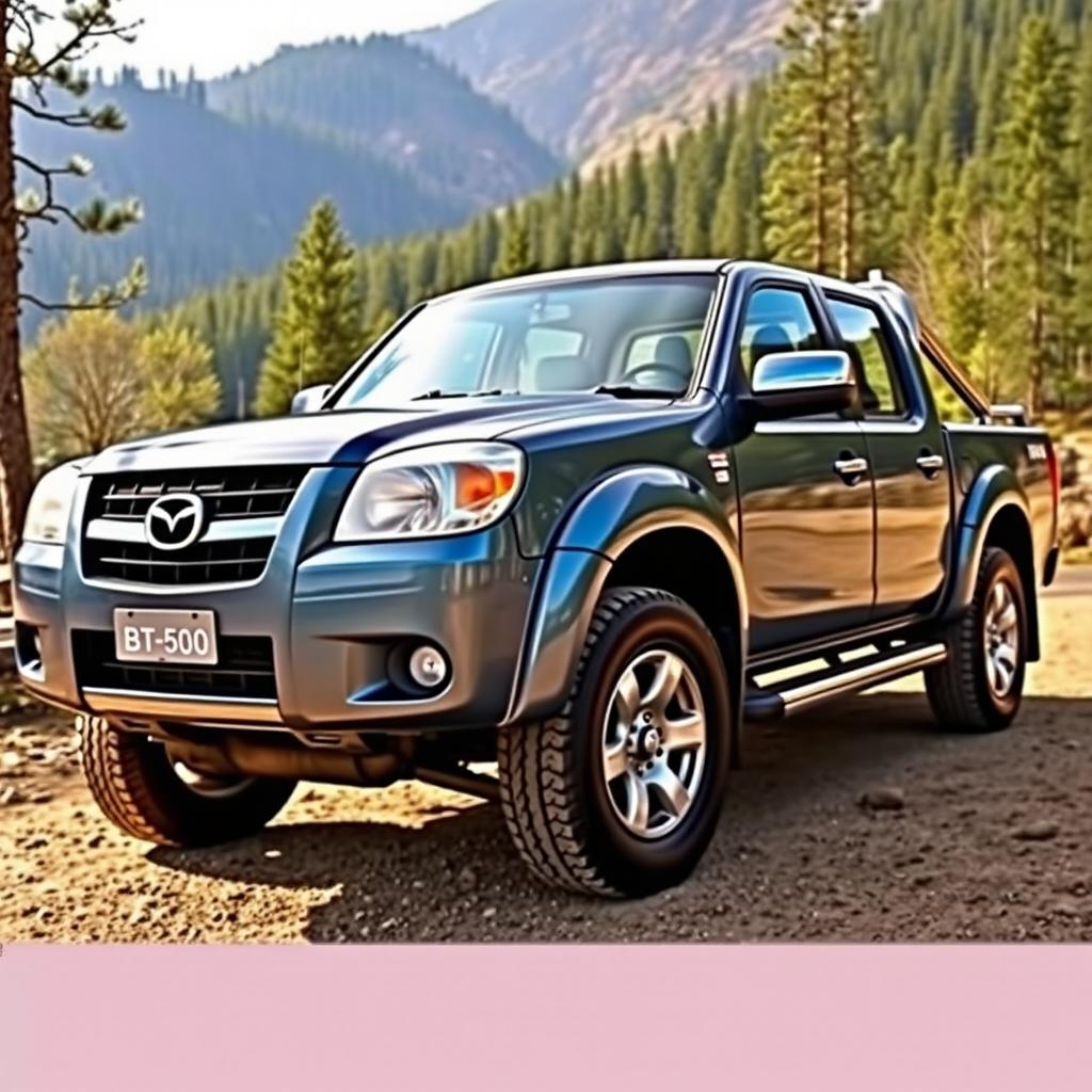 A detailed view of a 2007 Mazda BT-50, showcasing its rugged design and powerful stance