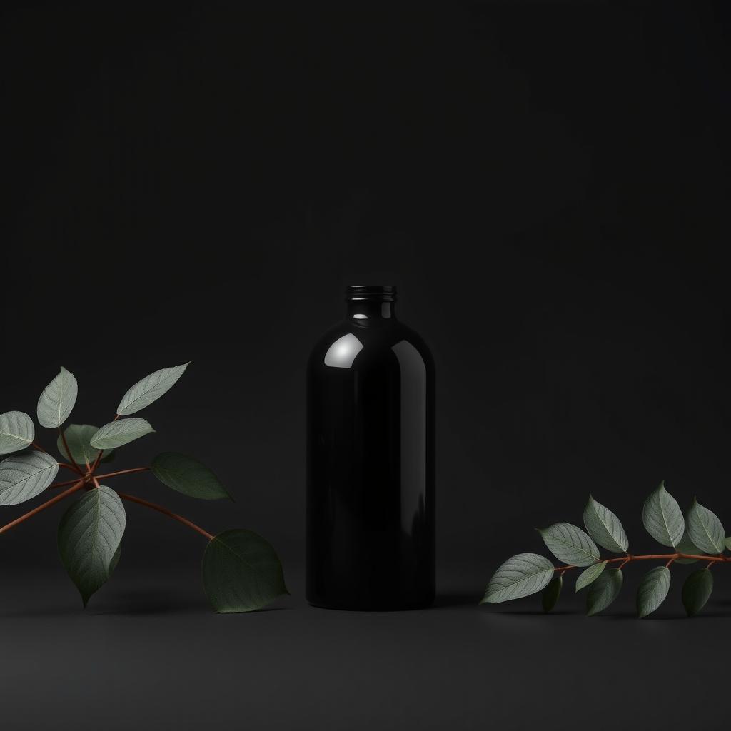A minimalist composition focusing on a single object, with the background replaced by a solid black color, and all plants removed from the scene