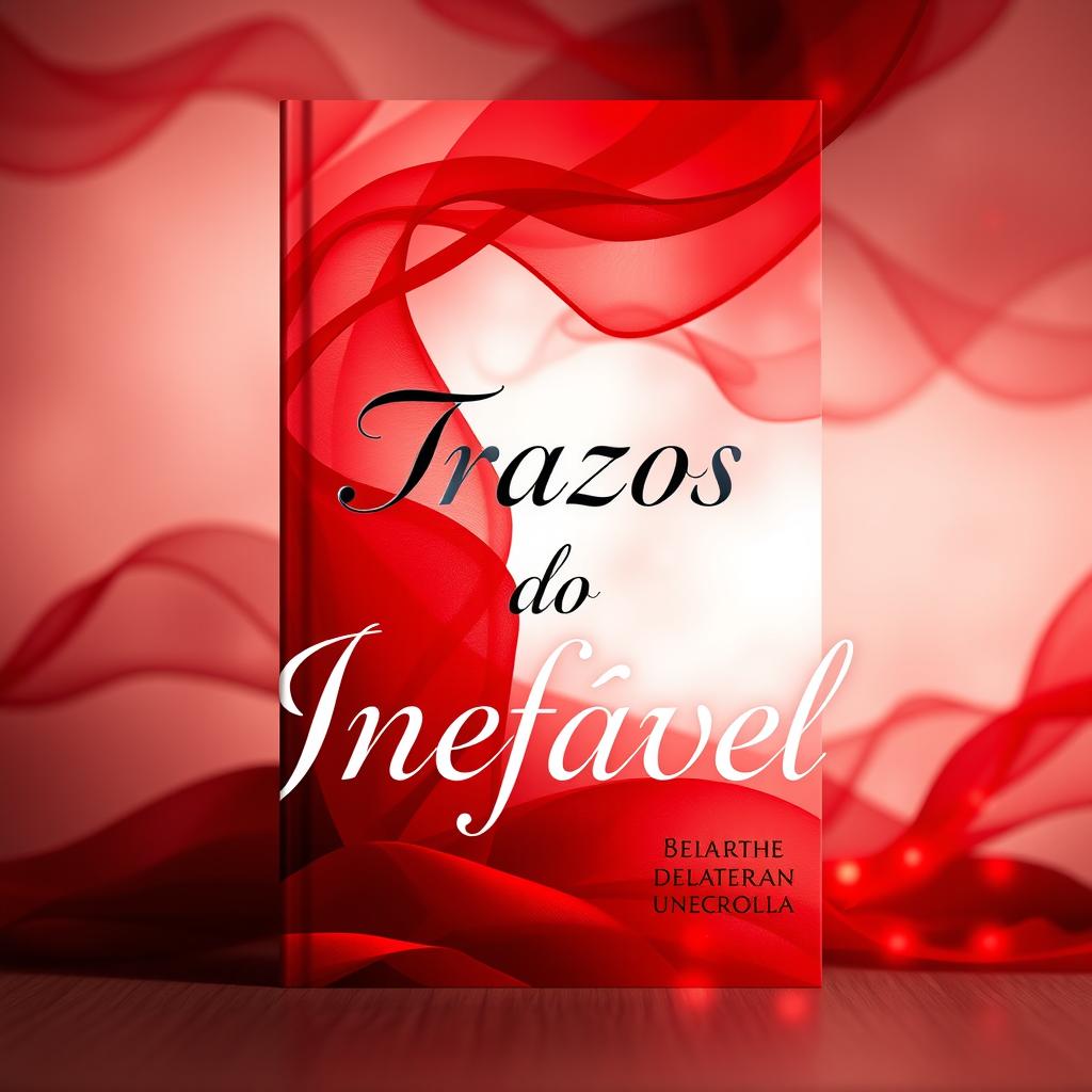A captivating book cover for a romance novel titled "Traços do Inefável"