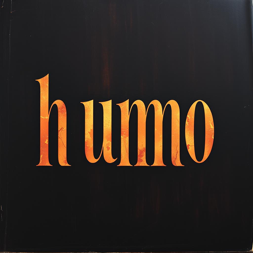 A stunning album cover featuring the word "humo" in artistic lettering