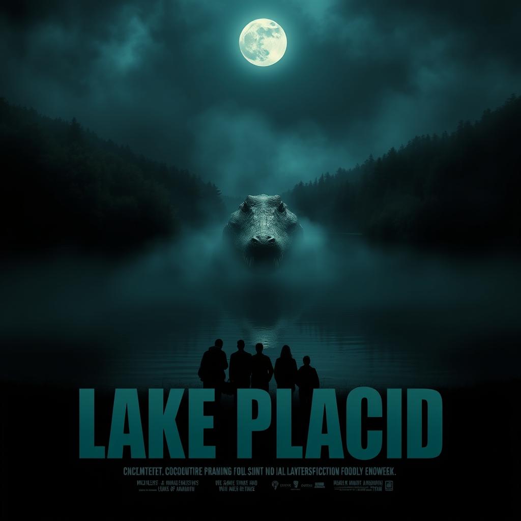 A dramatic movie poster remake inspired by the film 'Lake Placid'