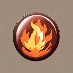 A picture of a shiny digital badge, shaped like a fire, but extinguished. It sparkles, symbolizing the correct guess about the outcome of Charmander's fire being extinguished.