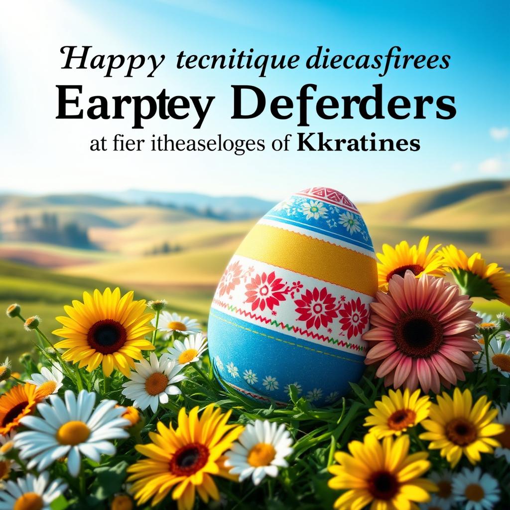 A vibrant and uplifting Easter scene dedicated to the defenders of the Armed Forces of Ukraine