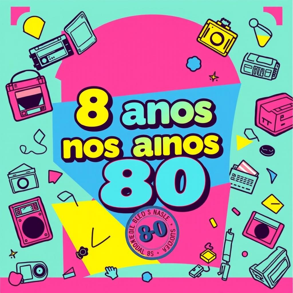 A retro 1980s style book cover designed to resemble a school project cover from that era