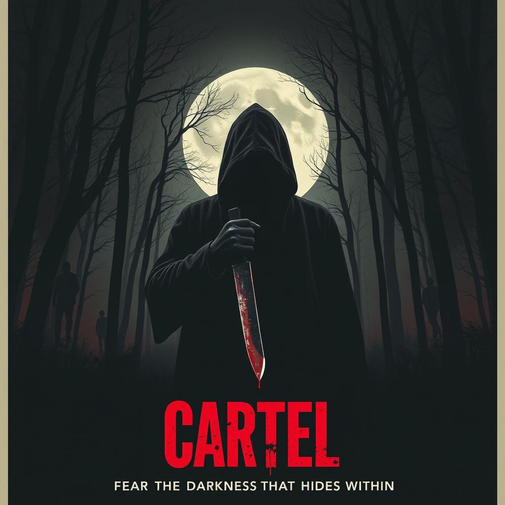 A chilling poster for a horror movie titled 'Cartel'