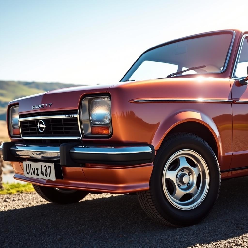 A detailed, stunning image of a classic Opel Kadett GSi, showcasing its iconic design