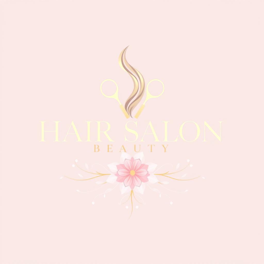 A stylish and modern logo design for a hair salon and beauty service
