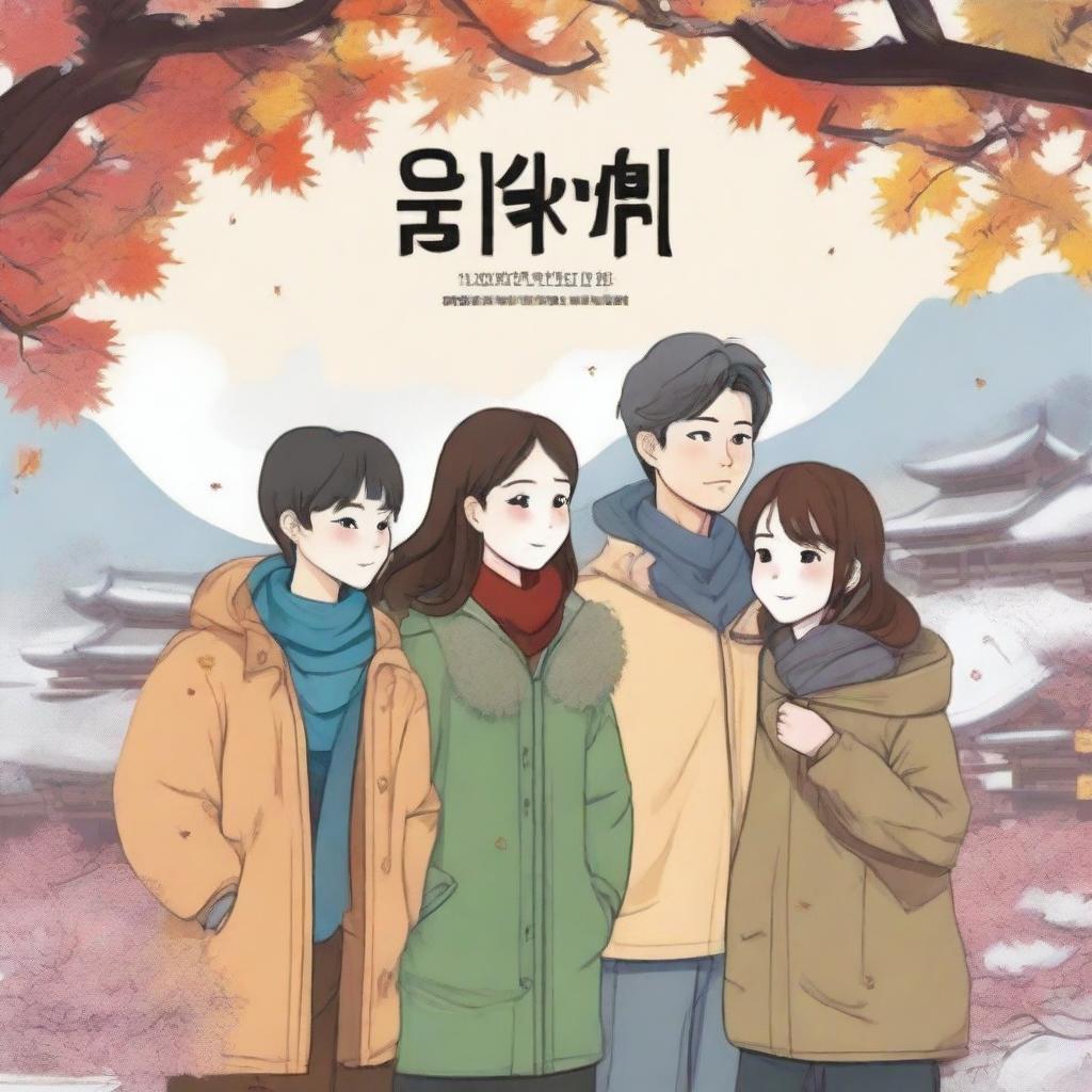 A high-quality book cover featuring Korean comic-style art