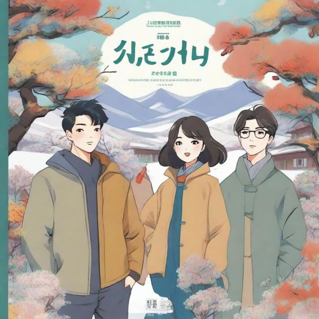 A high-quality book cover featuring Korean comic-style art