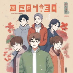 A high-quality book cover featuring Korean comic-style art