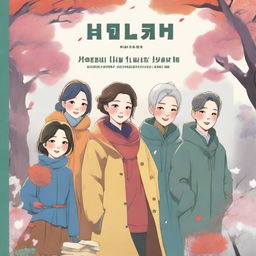 A high-quality book cover featuring Korean comic-style art