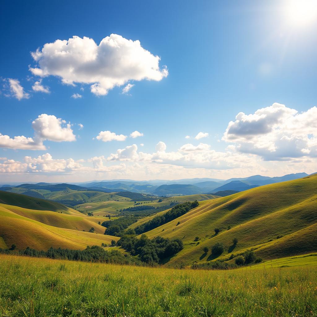 A digitally enhanced image featuring a scenic landscape with vibrant colors, crisp details, and a serene atmosphere