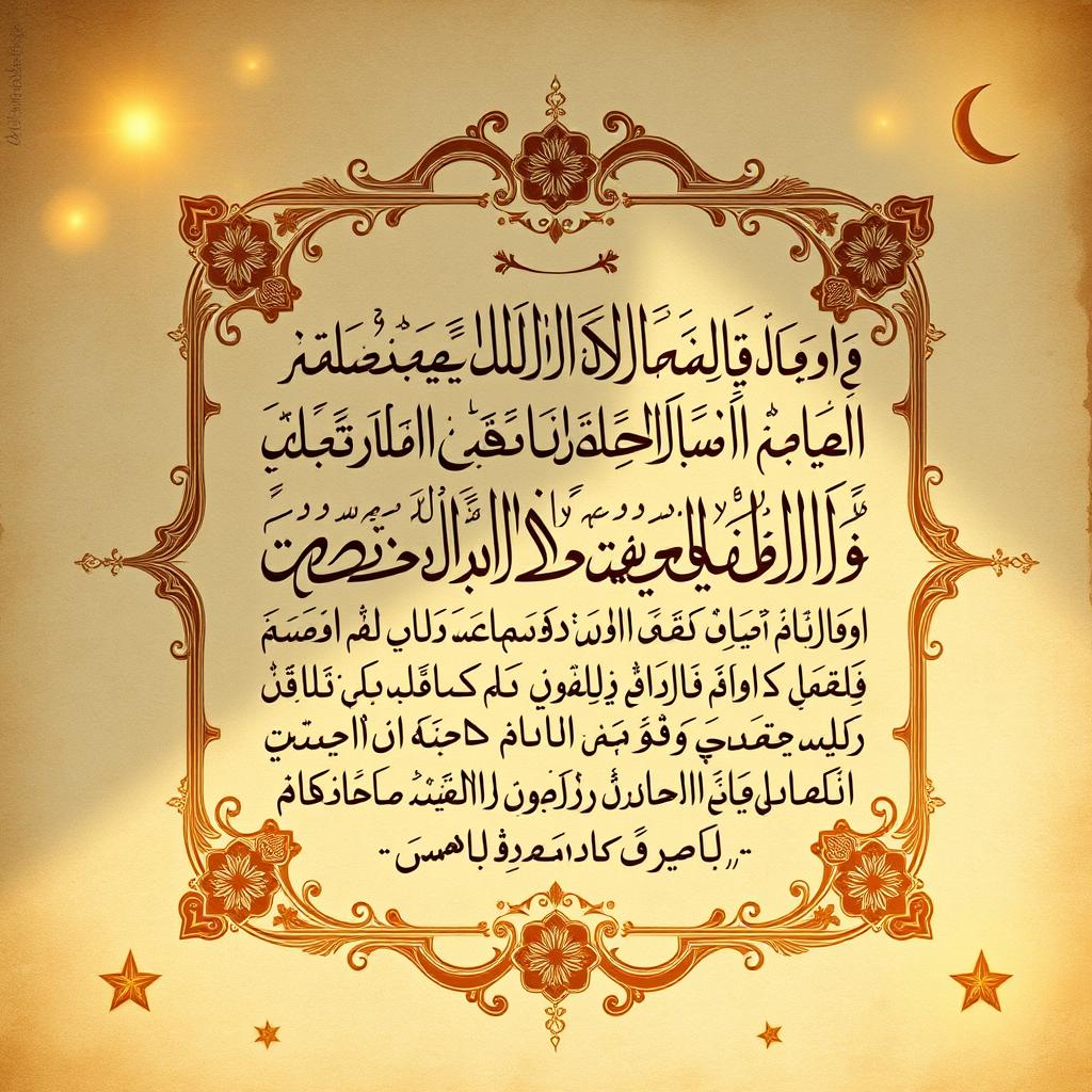 An artistically crafted representation of a page from 'Al-Futuhat Al-Makkiyah' (The Meccan Revelations) by Ibn Arabi