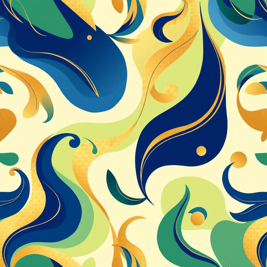 A unique and imaginative design showcasing a vibrant abstract pattern with fluid shapes and rich colors