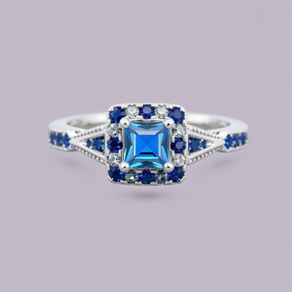 A beautifully designed ring modification featuring a stylish jacket ring that complements a central piece
