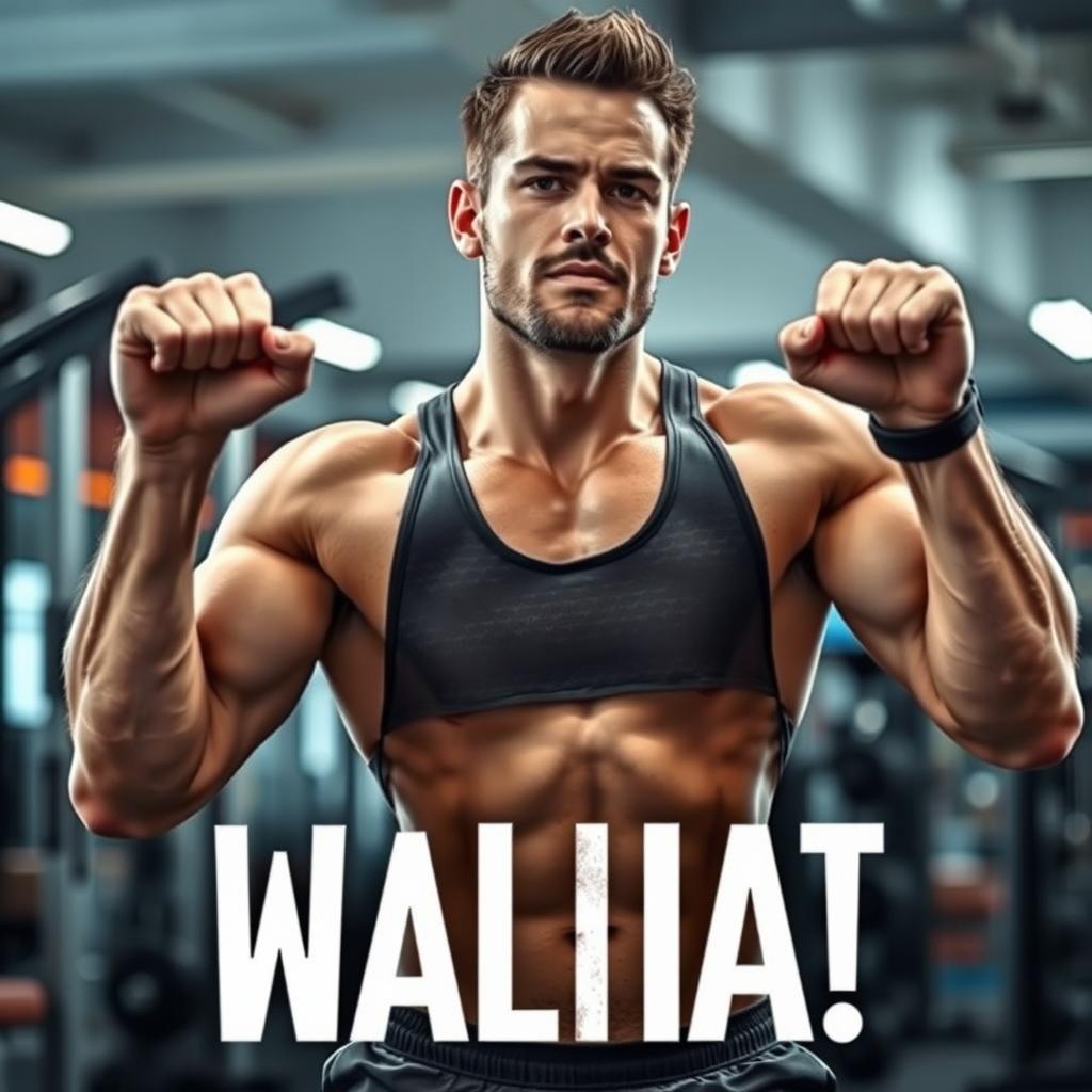 A fit man performing abdominal exercises, showing strong determination and focus