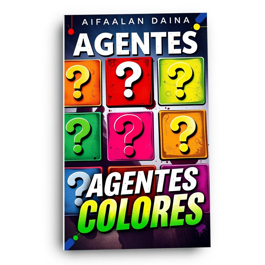 A captivating book cover titled 'AGENTES DE COLORES'