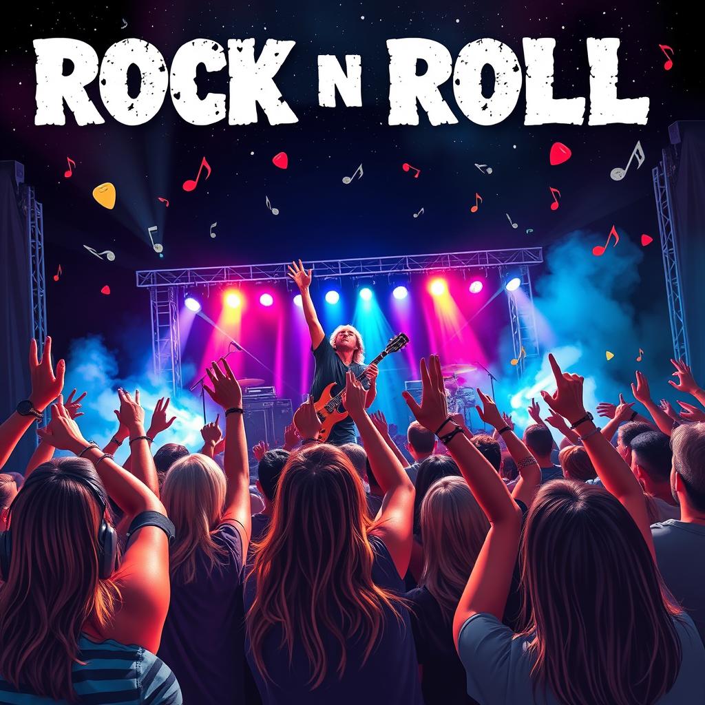 Vibrant Rock n Roll Concert Scene – Capturing Energy and Excitement
