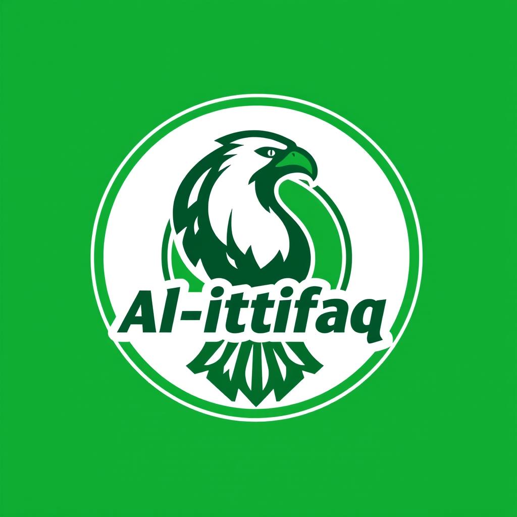 A logo design for a sports and cultural team named 'Al-Ittifaq'