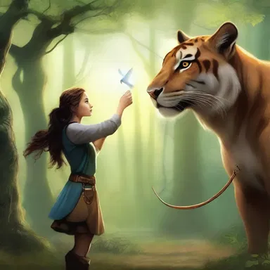 In the fantasy novel, the animal trainer used her magical abilities to communicate with the mythical creatures.