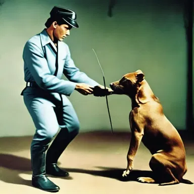 In the futuristic world, the animal trainer used advanced technology to train animals and create a perfect harmony between humans and creatures.